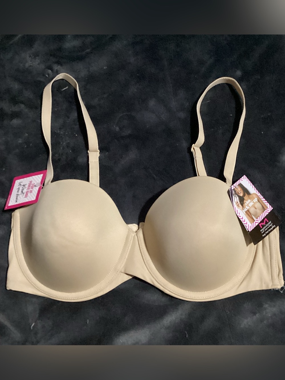 Maidenform‎ Bra Stay Put Strapless Push Up Underwire SN6990 Beige 36D